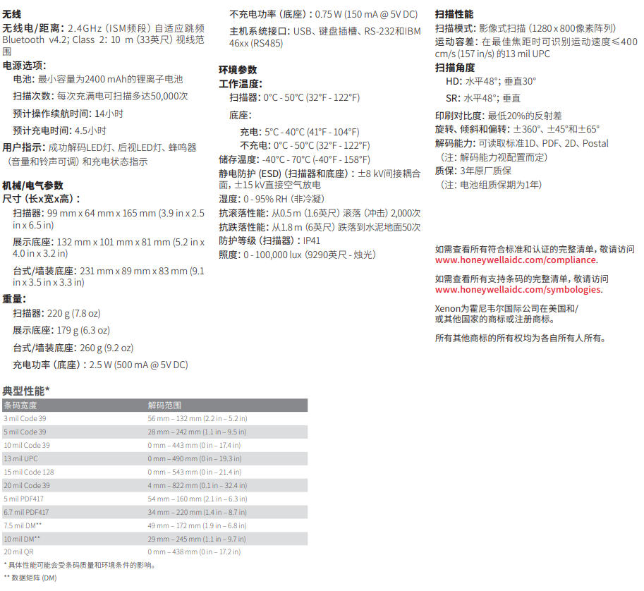 霍尼韦尔1902-C无线扫描枪 霍尼韦尔1902-C无线扫描枪